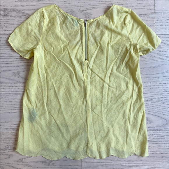 THE KOOPLES Pale Yellow Eyelet Blouse, Country Prairie, 100% Cotton, Summer, XS - Picture 7 of 10